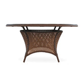 Grand Traverse Outdoor Round Dining Table With Umbrella Holder Outdoor Dining Tables LOOMLAN By Lloyd Flanders