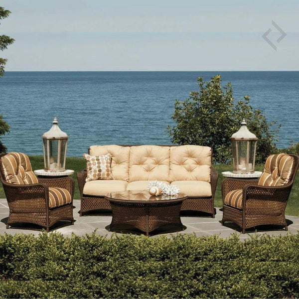 Grand Traverse Patio Deep Seating Sofa With Sunbrella Cushions Outdoor Sofas & Loveseats LOOMLAN By Lloyd Flanders