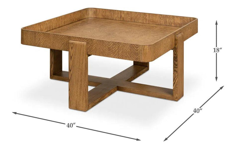 Grand Traytop Cocktail Table Heather Grey Coffee Tables LOOMLAN By Sarreid