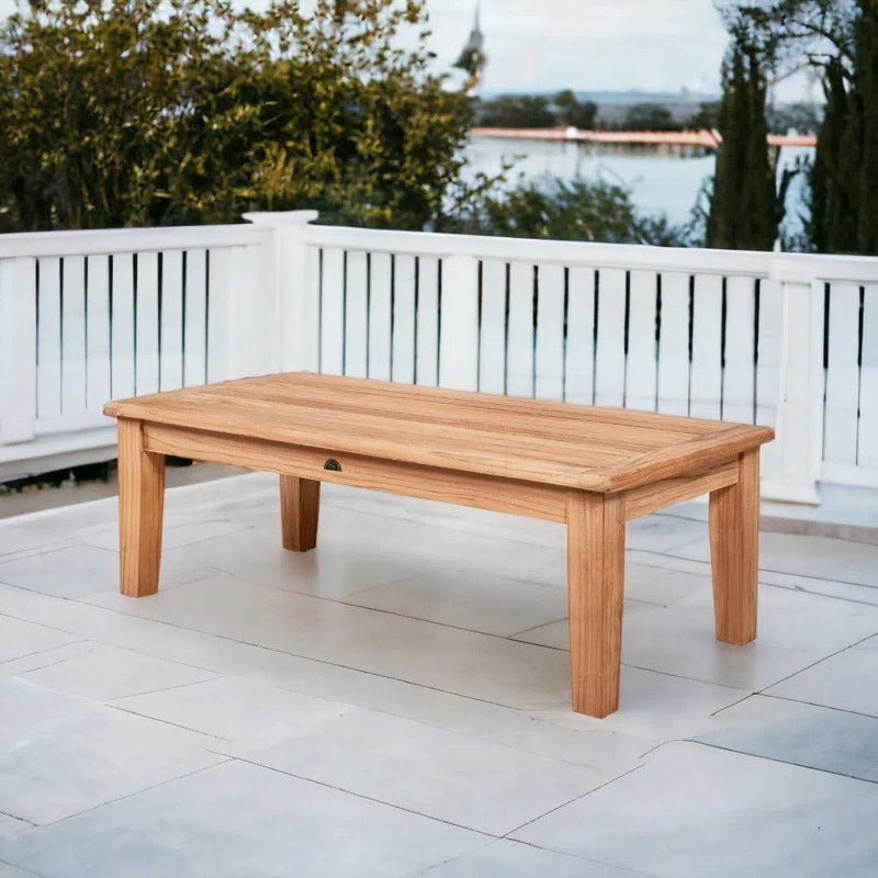 Grande Rectangular Teak Outdoor Coffee Table Outdoor Coffee Tables LOOMLAN By HiTeak