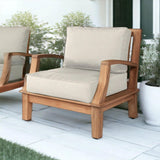 Grande Teak Club Chair with Sunbrella Cushion Outdoor Lounge Chairs LOOMLAN By HiTeak