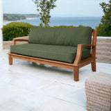 Grande Teak Deep Seating Outdoor Sofa with Sunbrella Cushion Outdoor Sofas & Loveseats LOOMLAN By HiTeak