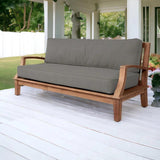 Grande Teak Deep Seating Outdoor Sofa with Sunbrella Cushion Outdoor Sofas & Loveseats LOOMLAN By HiTeak