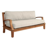 Grande Teak Deep Seating Outdoor Sofa with Sunbrella Cushion Outdoor Sofas & Loveseats LOOMLAN By HiTeak