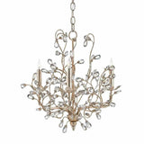 Granello Crystal Bud Silver Small Chandelier Chandeliers LOOMLAN By Currey & Co