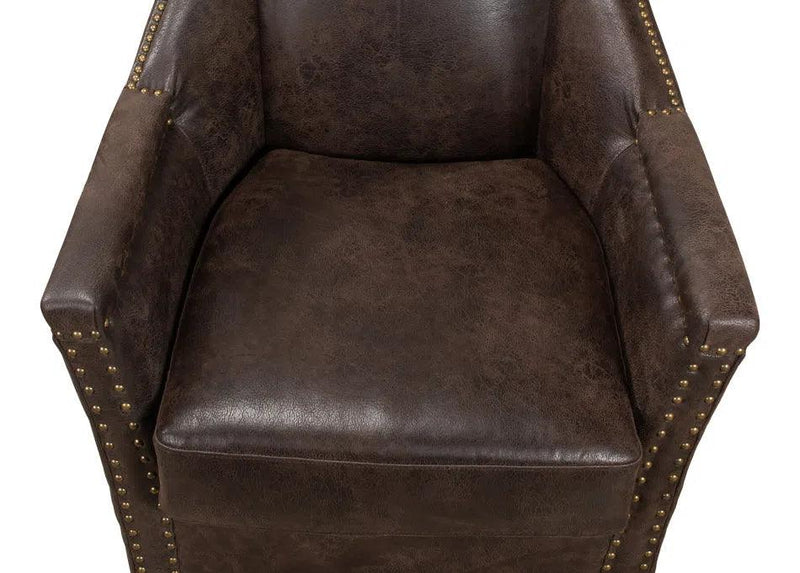 Granville Leather Club Chair Club Chairs LOOMLAN By Sarreid