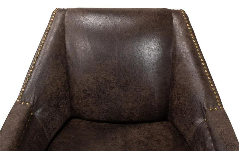 Granville Leather Club Chair Club Chairs LOOMLAN By Sarreid