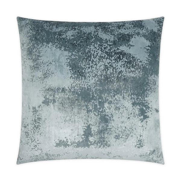 Grated Baltic Solid Slate Blue Large Throw Pillow With Insert Throw Pillows LOOMLAN By D.V. Kap