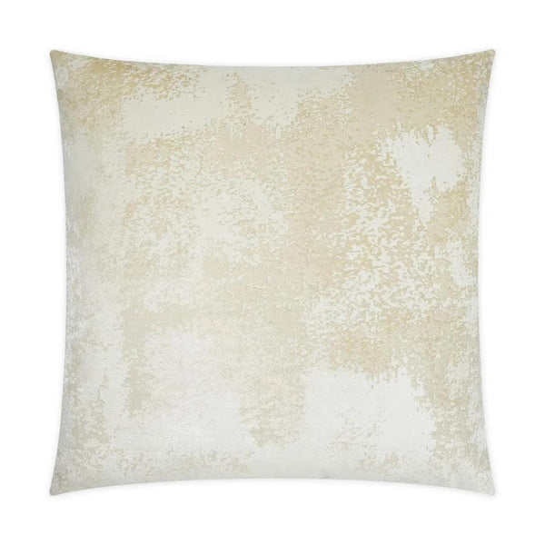 Grated Sand Solid Transitional Ivory Large Throw Pillow With Insert Throw Pillows LOOMLAN By D.V. Kap