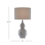 Gray Blue Taupe Clear Idyll Table Lamp Table Lamps LOOMLAN By Currey & Co