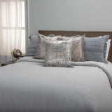 Gray Comforter Duvet And Two Shams Blackberry Grove Throw Pillows LOOMLAN By LOOMLAN