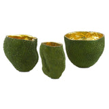 Green Gold Jackfruit Medium Vase Vases & Jars LOOMLAN By Currey & Co