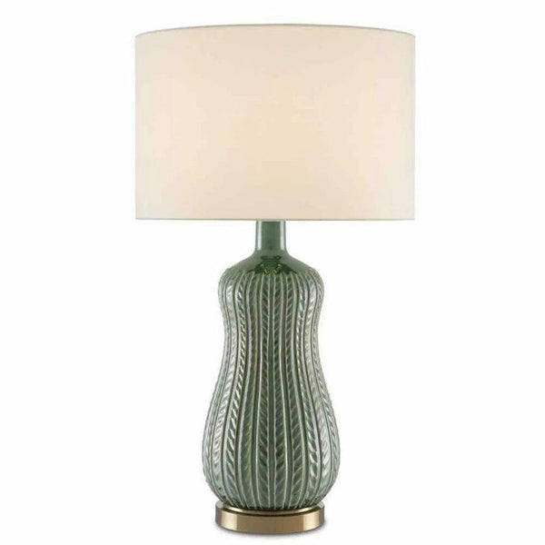 Green Mamora Green Table Lamp Table Lamps LOOMLAN By Currey & Co