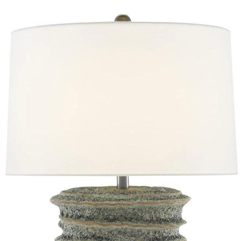 Green Moss Sunken Green Table Lamp Table Lamps LOOMLAN By Currey & Co