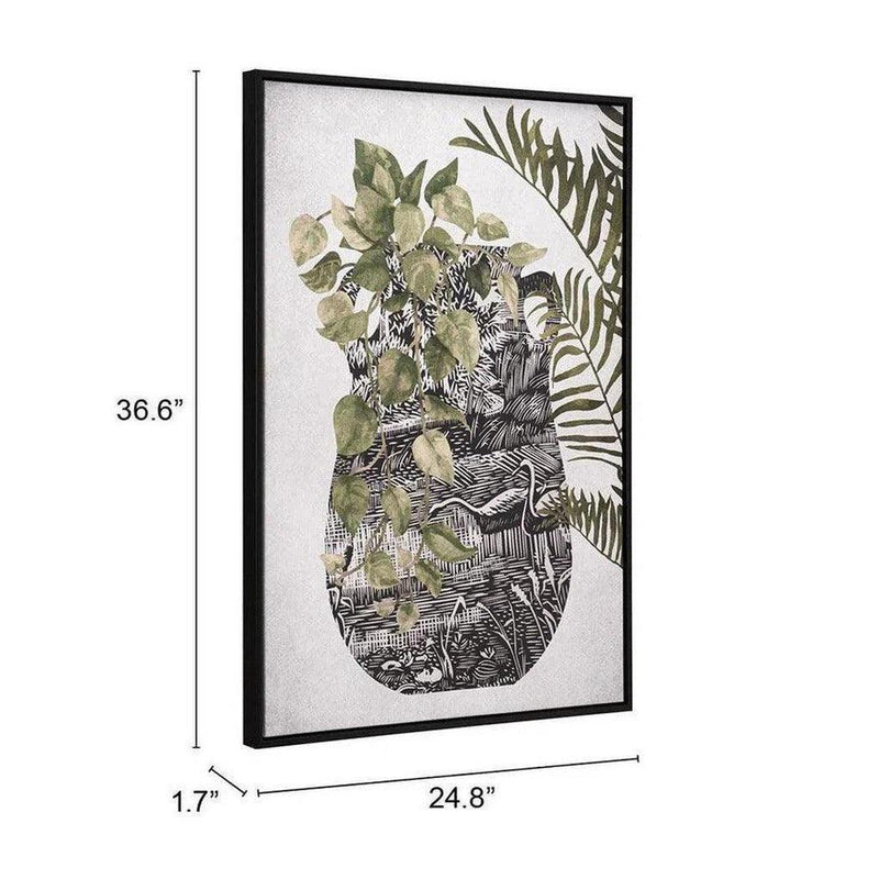 Greenery Canvas Wall Art Multicolor