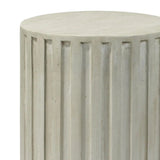 Grey Cement Fluted Column Mid Century Modern Side Table Side Tables LOOMLAN By Jamie Young