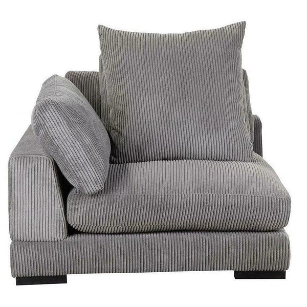 Grey Corduroy Couch Down Filled Corner Chair Modular Modular Components LOOMLAN By Moe's Home