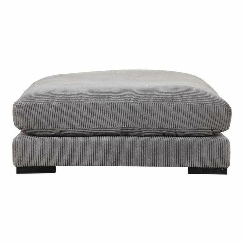 Grey Corduroy Couch Down Filled Modular Ottoman Modular Components LOOMLAN By Moe's Home