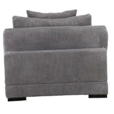 Grey Corduroy Couch Down Filled Slipper Chair Modular Modular Components LOOMLAN By Moe's Home