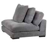 Grey Corduroy Couch Down Filled Slipper Chair Modular Modular Components LOOMLAN By Moe's Home