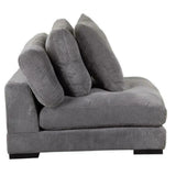 Grey Corduroy Couch Down Filled Slipper Chair Modular Modular Components LOOMLAN By Moe's Home