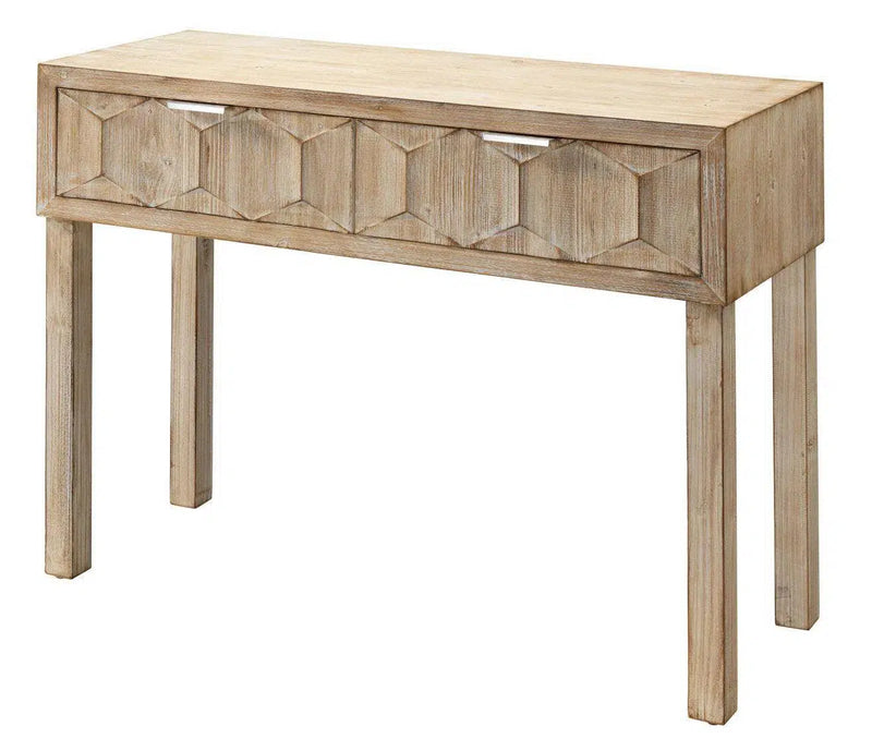 Grey Fir Wood Juniper Two Drawer Console Console Tables LOOMLAN By Jamie Young