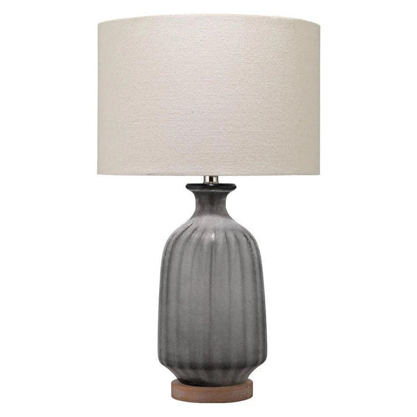 Grey Glass Grey Frosted Glass Table Lamp Table Lamps LOOMLAN By Jamie Young