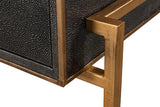 Grey Leather Shagreen Desk Home Office Desks LOOMLAN By Sarreid