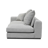 Grey Linen Sullivan Modular Left Facing Sofa Chaise Alba Stone Linen Sectionals LOOMLAN By LH Imports