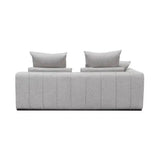 Grey Linen Sullivan Modular Left Facing Sofa Chaise Alba Stone Linen Sectionals LOOMLAN By LH Imports