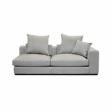 Grey Linen Sullivan Modular Right Facing Chaise Sofa Alba Stone Linen Sectionals LOOMLAN By LH Imports