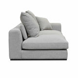 Grey Linen Sullivan Modular Right Facing Chaise Sofa Alba Stone Linen Sectionals LOOMLAN By LH Imports