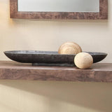 Grey Marble Long Oval Marble Bowl Boxes & Bowls LOOMLAN By Jamie Young