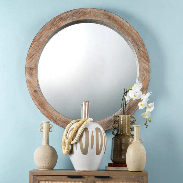 Grey Veneer Reclaimed Wall Mirror Wall Mirrors LOOMLAN By Jamie Young