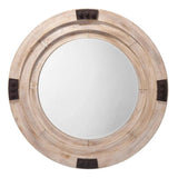 Grey Washed Fir wood Foreman Wall Mirror Wall Mirrors LOOMLAN By Jamie Young