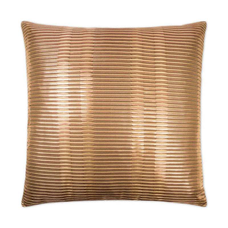 Grid Copper Throw Pillow With Insert Throw Pillows LOOMLAN By D.V. Kap