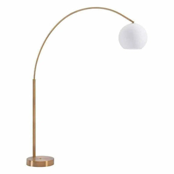 Griffith Floor Lamp Brushed Brass Floor Lamps LOOMLAN By Zuo Modern