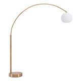 Griffith Floor Lamp Brushed Brass Floor Lamps LOOMLAN By Zuo Modern