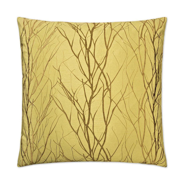 Grove Gold Throw Pillow With Insert Throw Pillows LOOMLAN By D.V. Kap