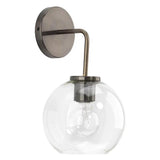 Gunmetal Clear Glass Reece Wall Sconce Wall Sconces LOOMLAN By Jamie Young