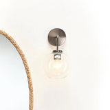 Gunmetal Clear Glass Reece Wall Sconce Wall Sconces LOOMLAN By Jamie Young