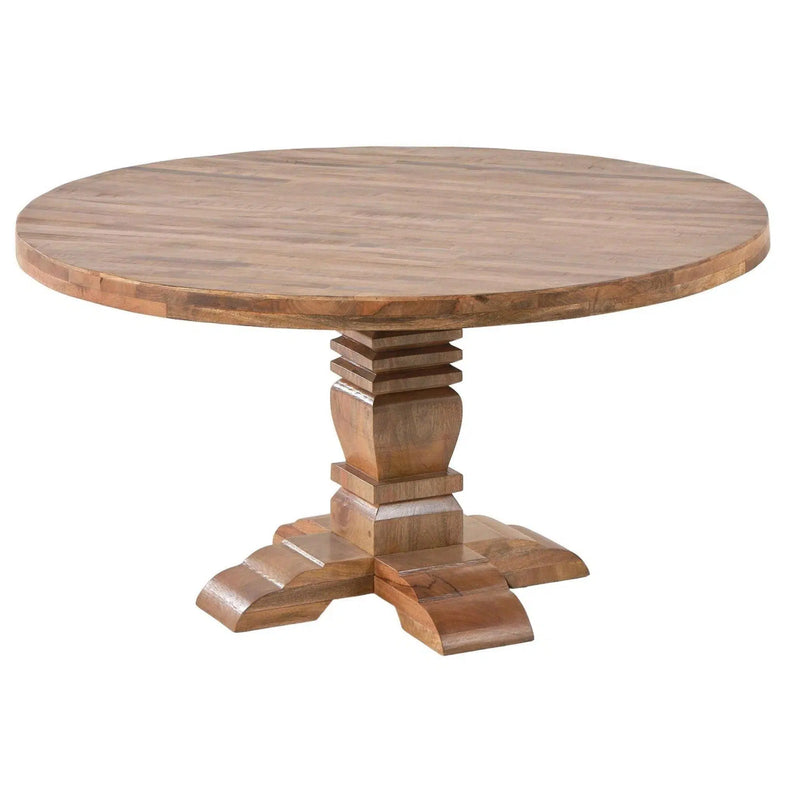 Guru Round Dining Table Solid Wood (Packs in 2 Cartons) Dining Tables LOOMLAN By LOOMLAN