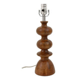 Gwen Mango Wood and Textured Cotton Brown Table Lamp Table Lamps LOOMLAN By Moe's Home