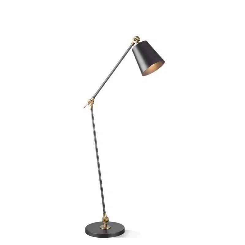 Hab Iron and Brass Black Floor Lamp Floor Lamps LOOMLAN By Bassett Mirror