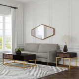 Haines Wood Gold Wall Mirror Wall Mirrors LOOMLAN By Bassett Mirror