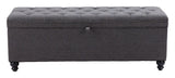 Halifax Gravel Gray Storage Bench Bedroom Benches LOOMLAN By Zuo Modern