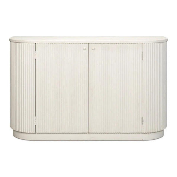 Halle Entrance Demilune Antique White Sideboard Sideboards LOOMLAN By Sarreid