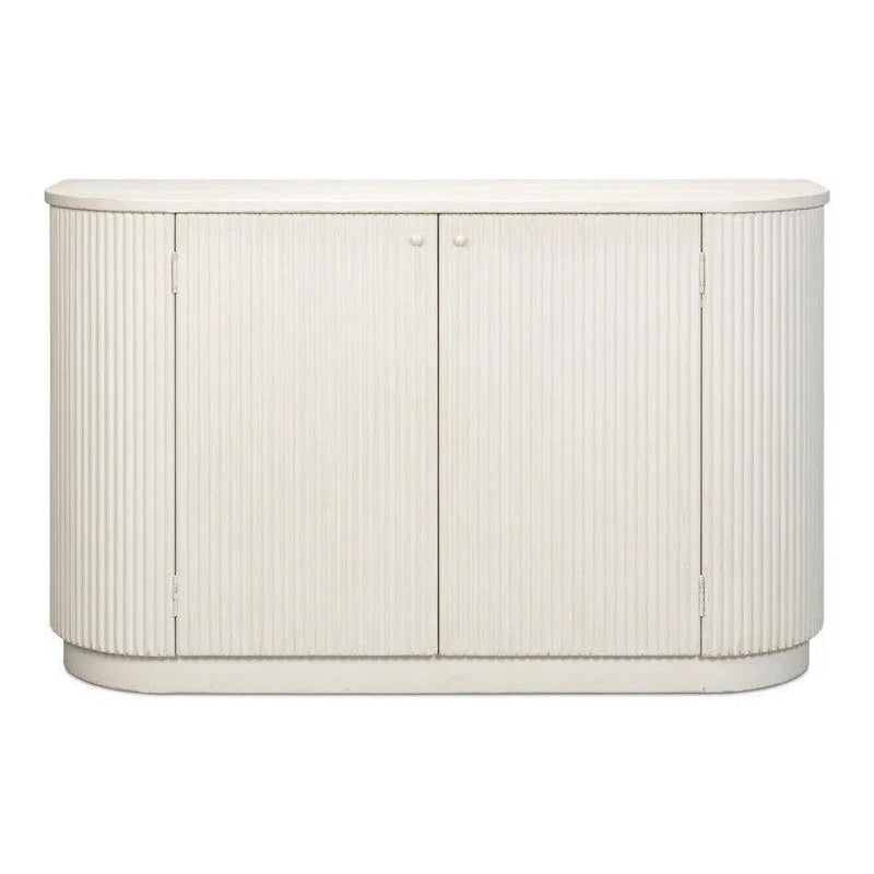 Halle Entrance Demilune Antique White Sideboard Sideboards LOOMLAN By Sarreid