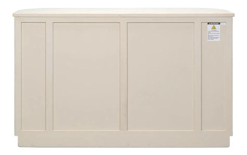 Halle Entrance Demilune Antique White Sideboard Sideboards LOOMLAN By Sarreid