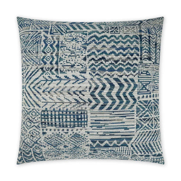 Hallston Indigo Global Blue Large Throw Pillow With Insert Throw Pillows LOOMLAN By D.V. Kap